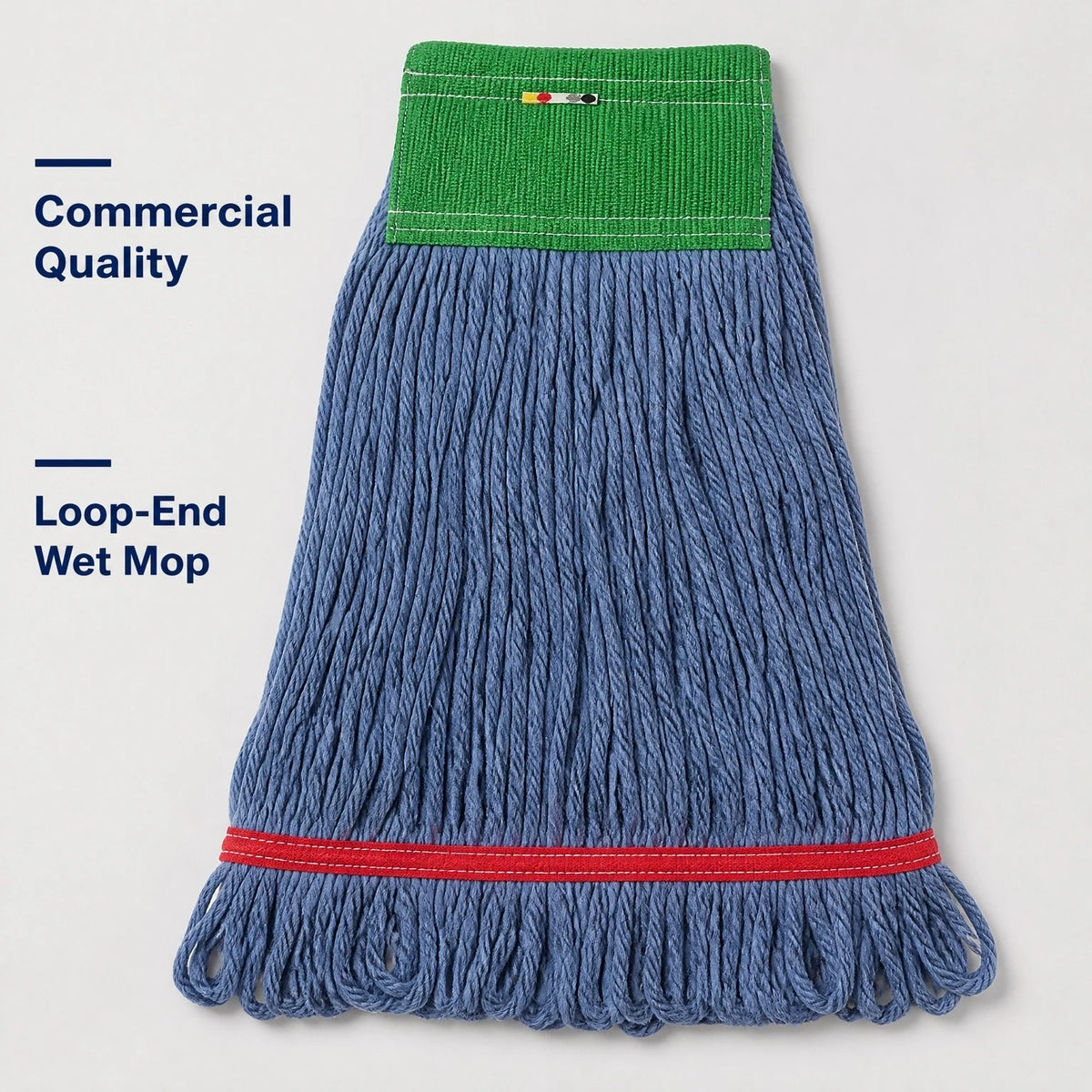 Nexstep 97156 MaxiClean Medium Loop-End Wet Mop Head Blue Commercial