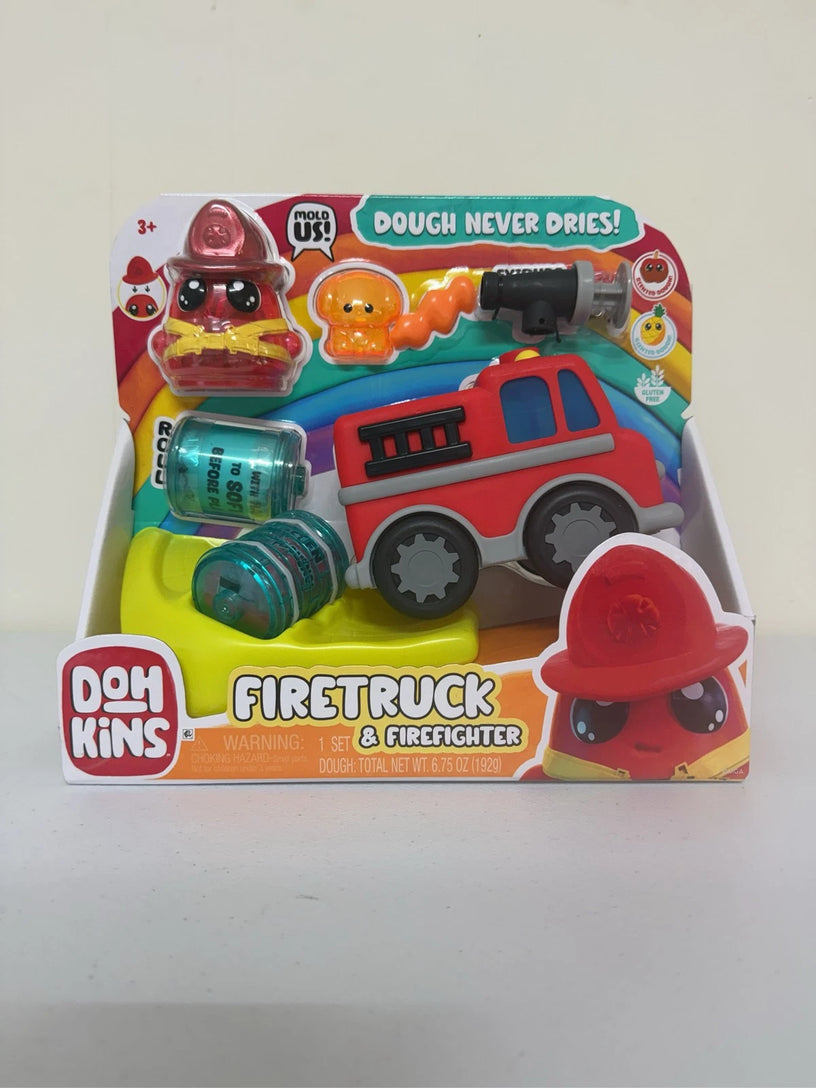 Doh-Kins Firetruck & Firefighter Modeling Dough Set Ages 3+
