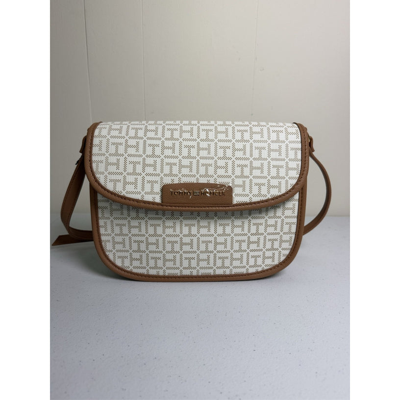 Tommy Hilfiger Monogram Crossbody Bag Zip Logo Shoulder Purse