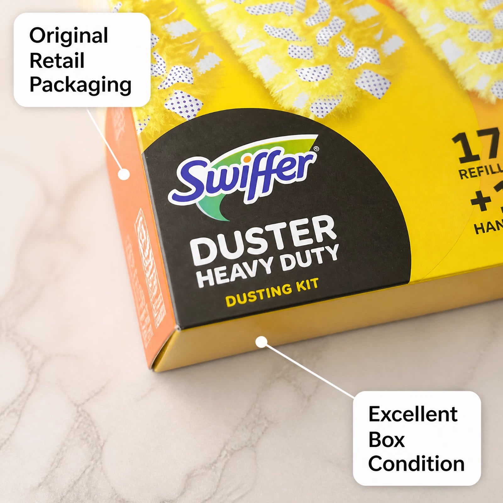 Swiffer Duster Heavy Duty Dusting Kit 17 Refills + 1 Handle NEW