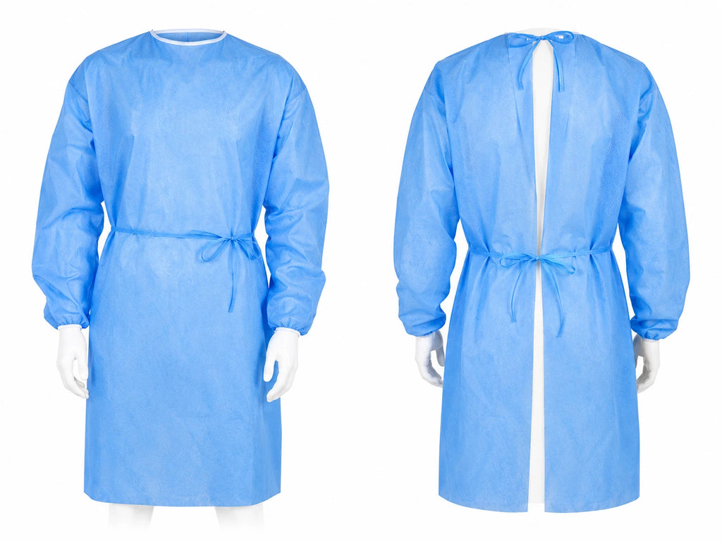 Dealmed Blue Isolation Gowns Disposable Latex-Free 10 Pack MPN 782047 NEW