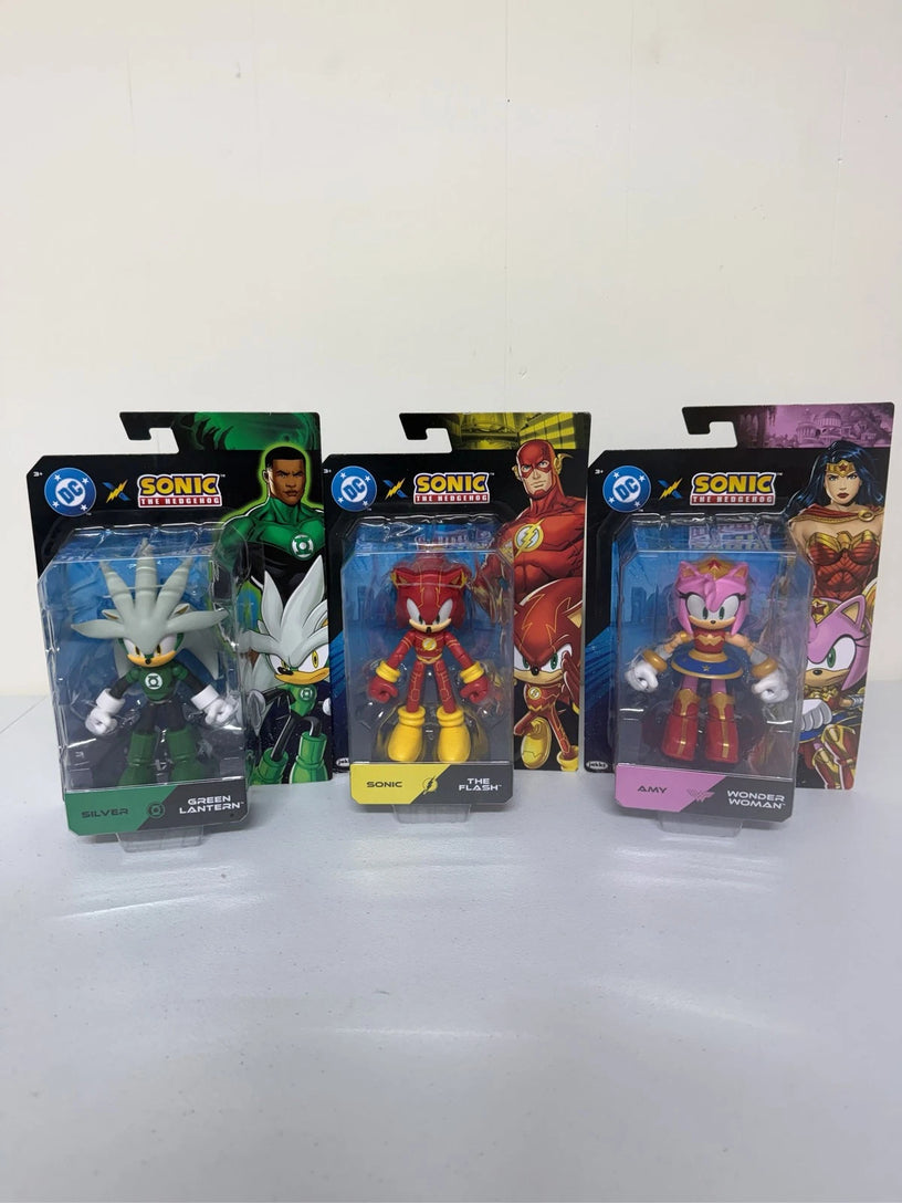 Jakks Pacific DC x Sonic the Hedgehog 5 Inch Figure Lot - 3 Pack