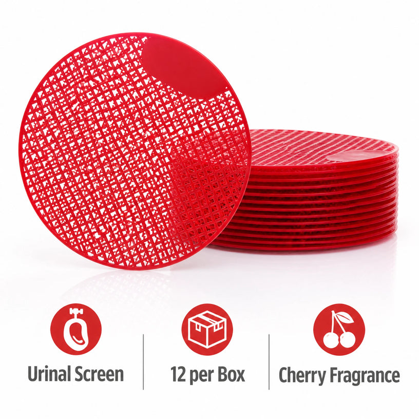 Fresh Products Fresh Guard Urinal Screens – Cherry Scent – 12 Pack