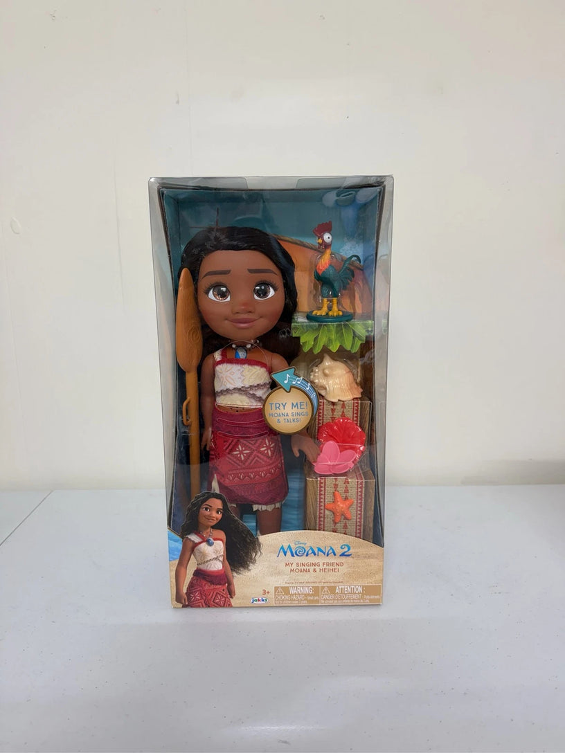Disney Moana 2 My Singing Friend 14" Moana Doll & Heihei Playset
