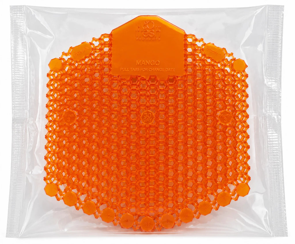 Fresh Products Wave 3D Urinal Deodorizer Screens Mango 10 Pack 3WDS-F-04