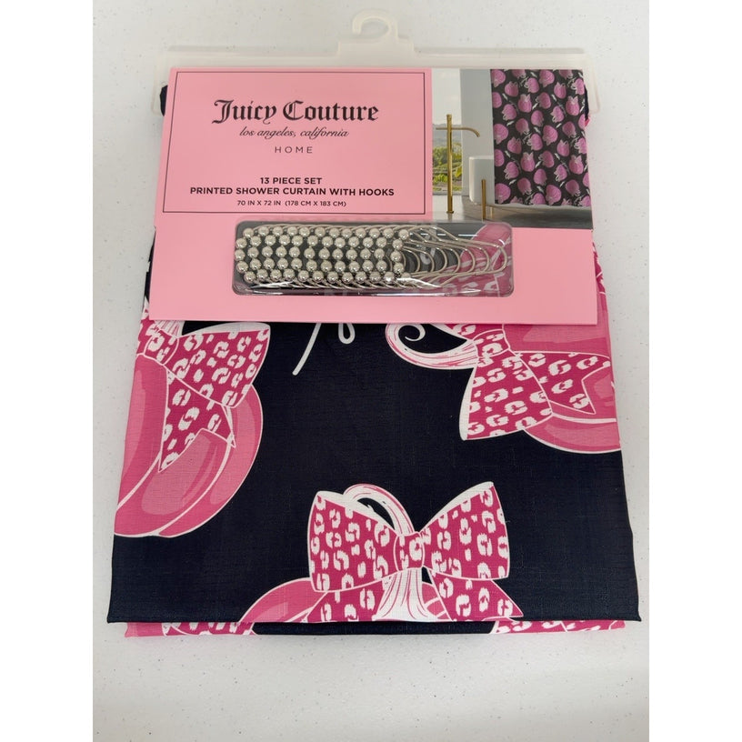 Juicy Couture Home Shower Curtain 13 Pc Set 70x72 Pink Halloween Choose Design